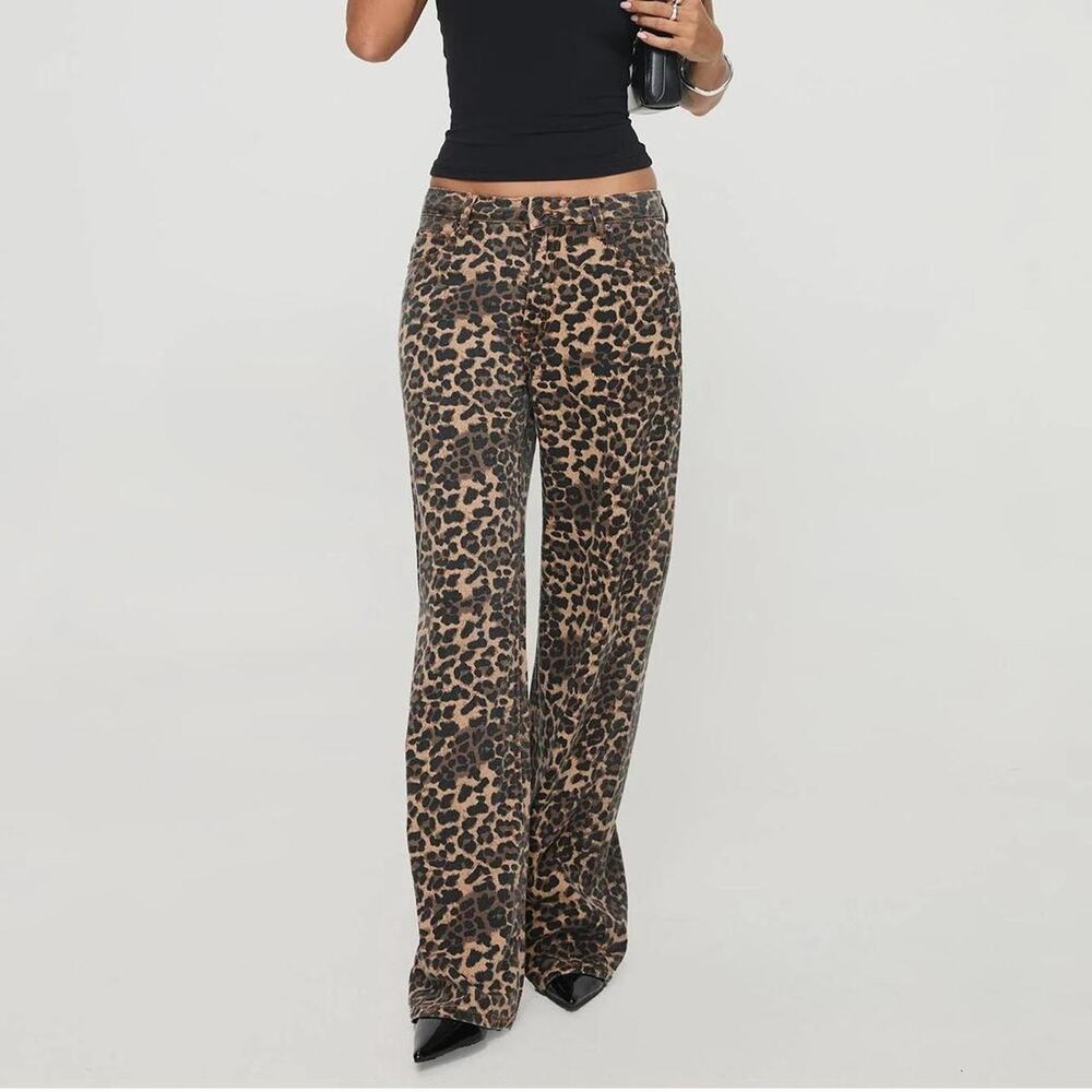 Lioness leopard print straight leg